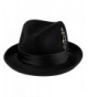 Deevoov Men Fedora Hats with Feather Australia Wool Trilby Hat - 131black - C5187A9A2MM