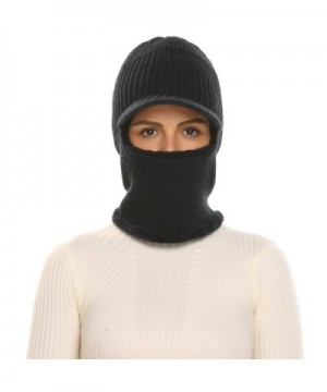 Zeagoo Unisex Neck Warmer Ski Face Mask Winter Hat Visor Balaclava Beanie - Black - C1186I0DKOQ
