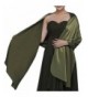 Alivila.Y Fashion Womens Chiffon Bridal Evening Soft Wrap Scarf Shawl - Army Green Satin - CA1867ITSNA