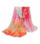 Sunward Fashion Women Lady Flower Printe Chiffon Shawl Wrap Scarf Stole Pashmina - flower-Orange - CB12BIWU9M9