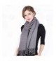 Zegailian Women Wraps Winter Warm Cashmere Imitation Solid Color Fashion Scarves - Dark Gray - CK186XMTYR9