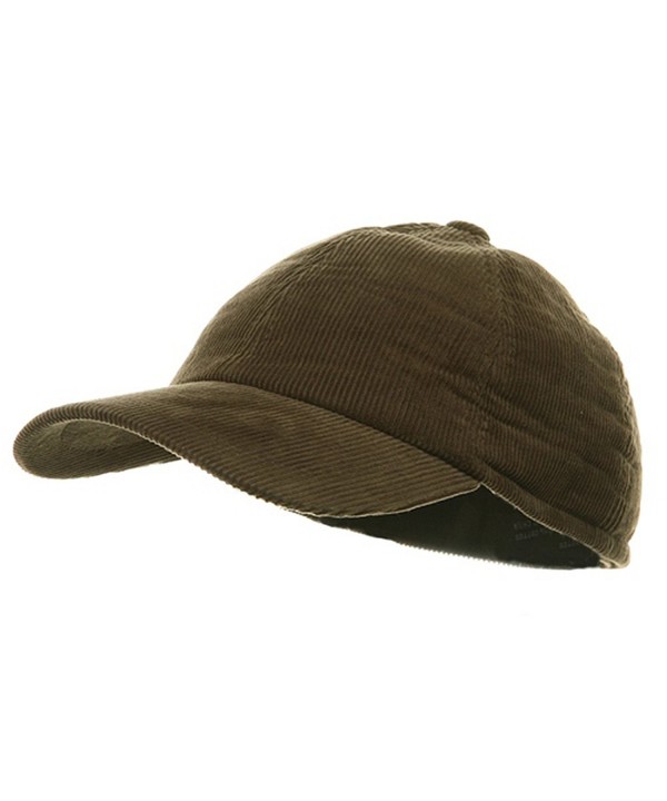 Men's Corduroy Warmer Flap Cap - Olive W28S54D - CS113XWFGJJ