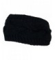 Best Winter Hats Solid Color Cable & Garter Stitch Knit Headband (One Size) - Black - C0125W158PZ