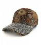 Trendy Apparel Shop Bling Studs Flower Glitter Structured Adjustable Baseball Cap - Tan - C5186RS2L76