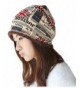 Womens Flower Print Fleece Lined Skull Casual Fit Cap Hat Ski Beanie - Wine Red-thick - C812MLT2ITP