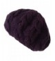 Nirvanna Designs CH208 Cable Beret with Fleece - Prune - C011H7R9DQD
