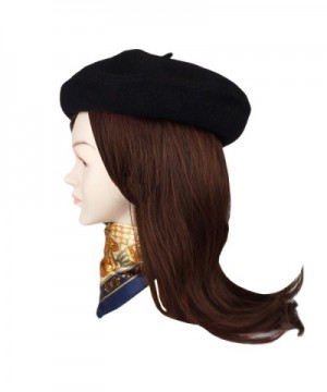 Jeicy Beret Solid French Brooch in Fashion Scarves
