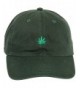 Newhattan Weed Leaf Dad Hat - 100% Cotton Adjustable Sports Cap - Dark Green - C112NUP4203