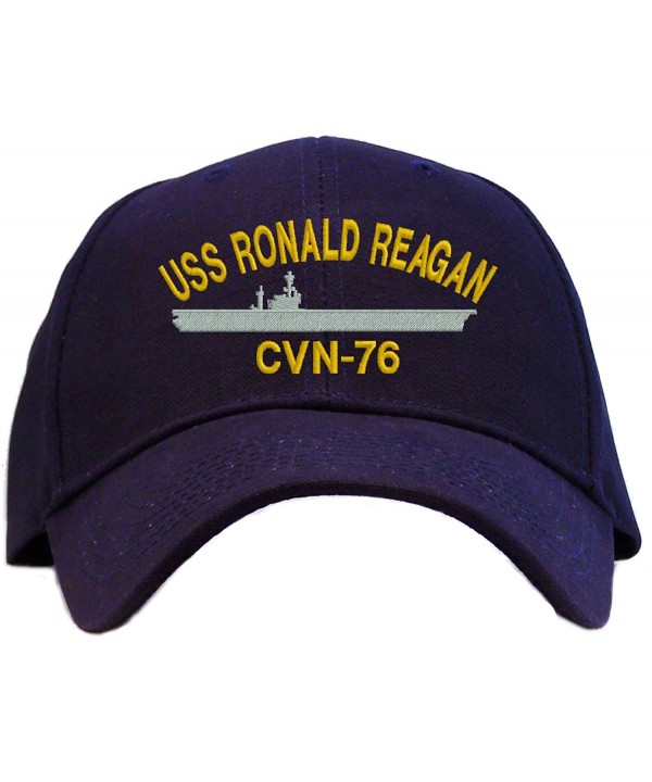 USS Ronald Reagan CVN-76 Embroidered Baseball Cap - Navy - CH11EW6Z1YZ