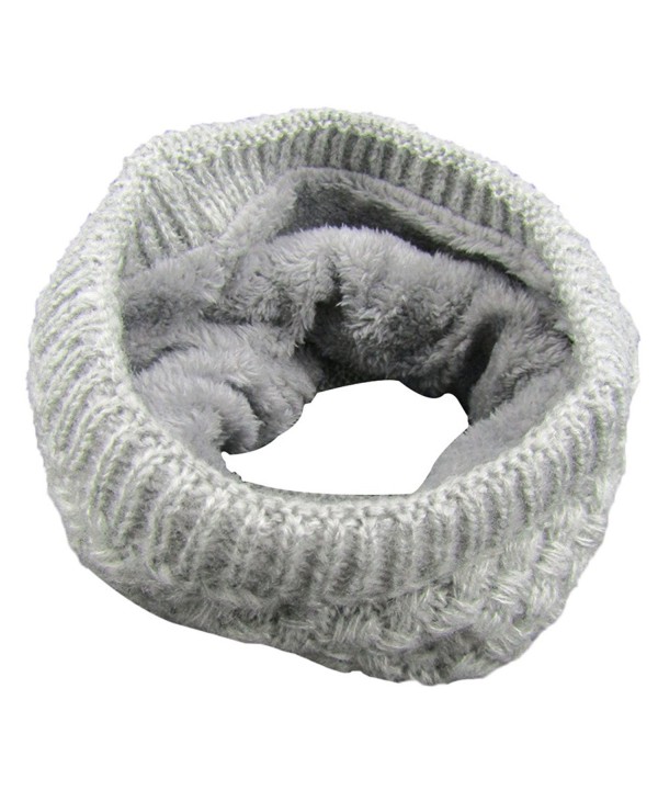 TagoWell Winter Women Infinity Scarf knit Neck Warmer Thick Circle Loop Scarves - Gray - CR187UNAAQ6