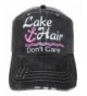 Glitter Lake Hair Don't Care Distressed Look Grey Trucker Cap Hat - White/Pink Glitter - CR12I3I2CN5
