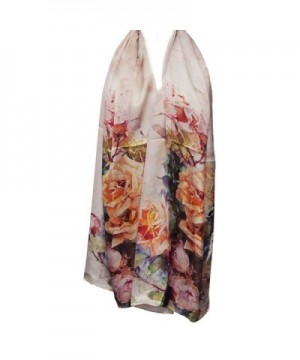 Wrapables Luxurious Charmeuse Floral Painting