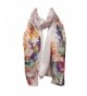 Wrapables Luxurious Charmeuse Floral Painting in Fashion Scarves