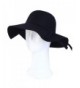 Women's Deluxe 100% Wool Foldable Floppy Hat - Different Colors - Navy - C7125X5003P