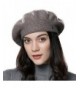 ENJOYFUR Women French Beret Hat Autumn Wool Knitted Cap Beret Beanie Winter Hat - Camel - CU17Z65YDSD