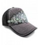 Olive & Pique Women's Large Bling Gem Rhinestone Baseball Cap - Charcoal/Black - CI12O1LF6Z6