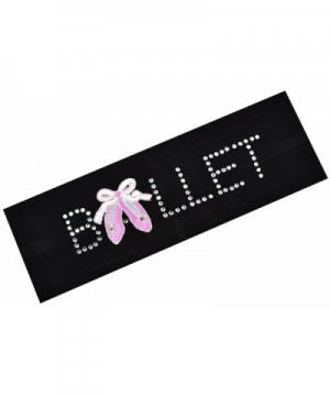 BALLET SLIPPER Rhinestone Stretch Headband - Black - CI11P98JWTZ