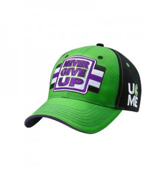 John Cena WWE Never Give Up Green Purple Baseball Hat Headband Wristband Set - C4189KXN3G3