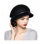 Maitose Women's Belt Wool Beret Cap - Black - CZ12MCIC9JJ