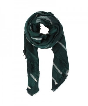 Natural Feelings Fashionable Cozy Soft Big Grid Winter Scarf Wrap Shawl for Women - Dark Green - C112KJ98ZGJ