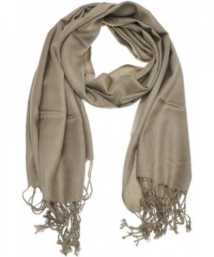 Hand By Hand Aprileo Women's Solid Pashmina Scarf Wrap Shawl Bright Shining Scarf - Taupe. - C912GUFV1PX