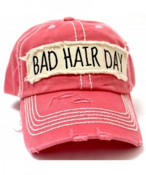 New! Rose "BAD HAIR DAY" Embroidery Patch Baseball Cap - C31834HO9YZ