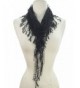 Women Super Soft Lightweight Triangle Square Fringe Scarf - 3 Black - CE11L2G7DYT