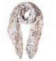 Amandir Women Floral Birds Lightweight Voile Print Shawl Scarf for Spring Season - Bird-beige - CY1899MUOAL