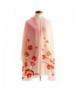 ZISUEX Women Shawl Wrap 80s Lightweight Pure Wool Knit Fashion Scarf Pashmina - Pink - CL186IHQRIT