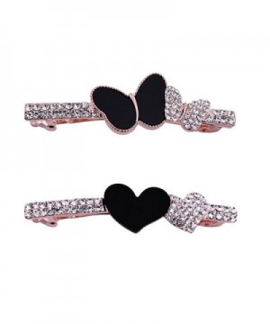 IPINK Korea Fashion Hairstyle 18K Gold Plated Gem Headgear Barrette Hair Ornaments - C811W1F957X