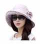 SIGGI Womens UPF50+ Summer Sunhat Bucket Packable Wide Brim Hats w/Chin Cord - 69117_pink - CG12E73Y4DB