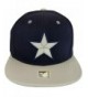 Dallas Texas Men's Large Star Cotton Adjustable Snapback Baseball Cap - Navy/Gray - C1184MMNQGO