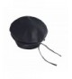 YOUMU Women Adjustable Beanie Beret Cap Vintage Military Soldier Army Hat - Black - CP1847SITHN