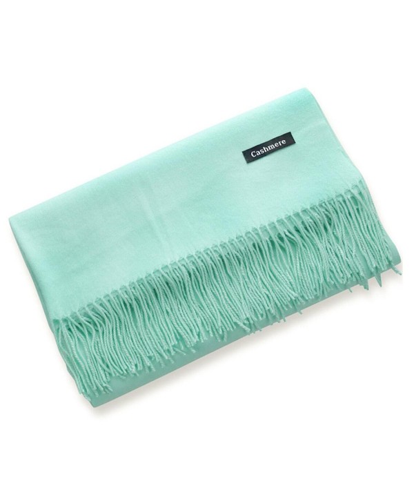 New Imitation Cashmere Thicker Women's Fashion Long Shawl Long Winter Warm Scarf - aqua green - CT186UTHANY