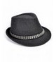 Edgy Rocker Solid Fedora Hat - Gray - C411PV1Y9NJ