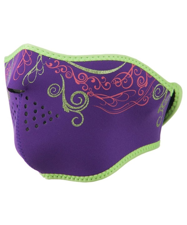 Neoprene Half Face Mask - Purple Venetian - C611RNPDGUX