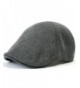 ililily Soft cotton Newsboy Flat Cap ivy stretch Driver Hunting Hat - Dark Grey - CX1102EWK09