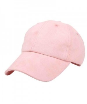 Oksale Bucket Hat Suede Adjustable Solid Flat Snapback Baseball Cap - Pink - C012HP5HTZD