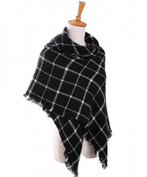 Womens Oversized Blanket Checked Pashmina