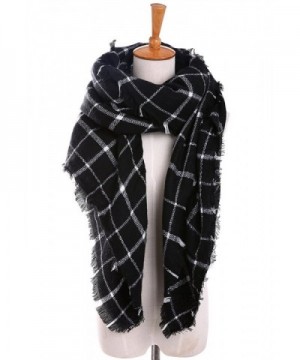 Womens Oversized Blanket Checked Pashmina in Wraps & Pashminas