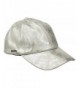 Steve Madden Women's Metallic Faux Leather Baseball Cap - Silver - CK1825NLR96