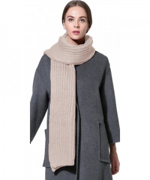 Women Men Winter Thick Cable Knit Wrap Chunky Warm Scarf All Colors - Hor Khaki - CQ186N0CIOC