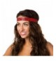 Hipsy Women's Adjustable No Slip Wide Bling Glitter Headband - Red - C81864N6LTL
