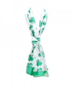 Rosemarie Collections Patricks Shamrock Clovers - White With Green Clovers - C817YI89082