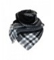 Boho Woven Houndstooth Blanket Scarf Shawl - Extra Long Winter Plaid Pashmina - Black - CY11QG7HV41