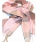 Pink & Taupe Plaid Cashmere Scarf - CR112HO501X