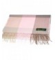 Pink Taupe Plaid Cashmere Scarf