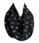 Etwoa's White Birds on Black Fabric Pattern Infinity Scarf Circle Scarf - CB18222XCS6