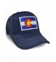 Colorado State Flag Denim Baseball Hat Adjustable Cap - CJ12NZQT5B2