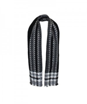 Black Woven Houndstooth Blanket Scarf in Fashion Scarves